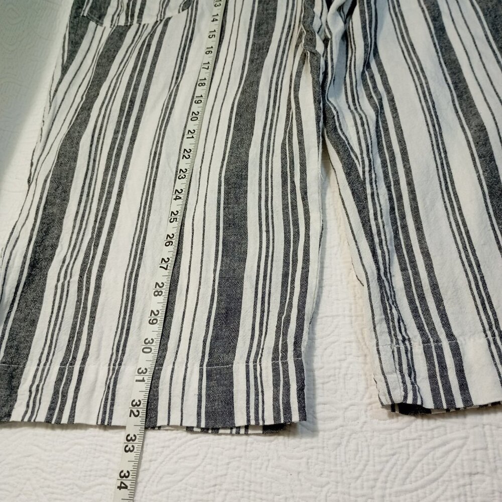 Land N Sea Cropped Pants Linen Blend  Size 2X Striped Drawstring Waist Women’s - Picture 8 of 8